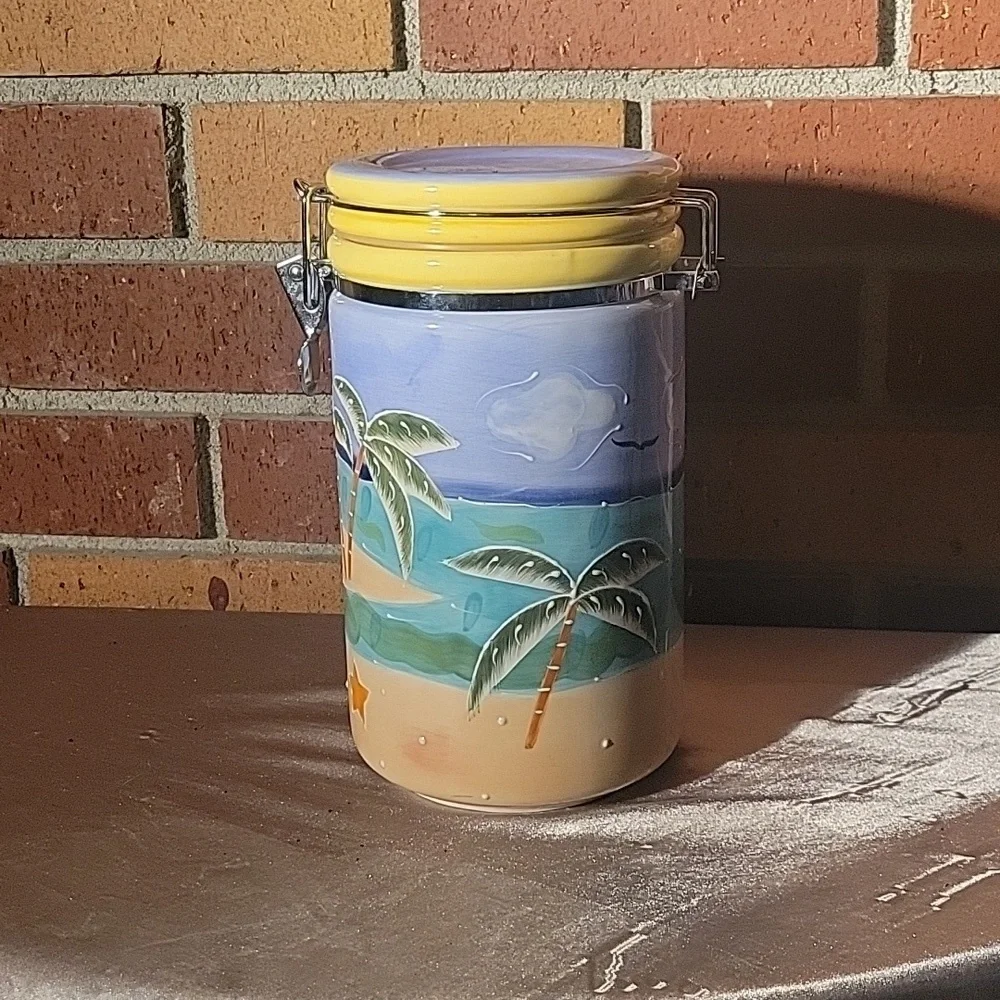 Biscayne Bay Collection Ceramic Locking Canister